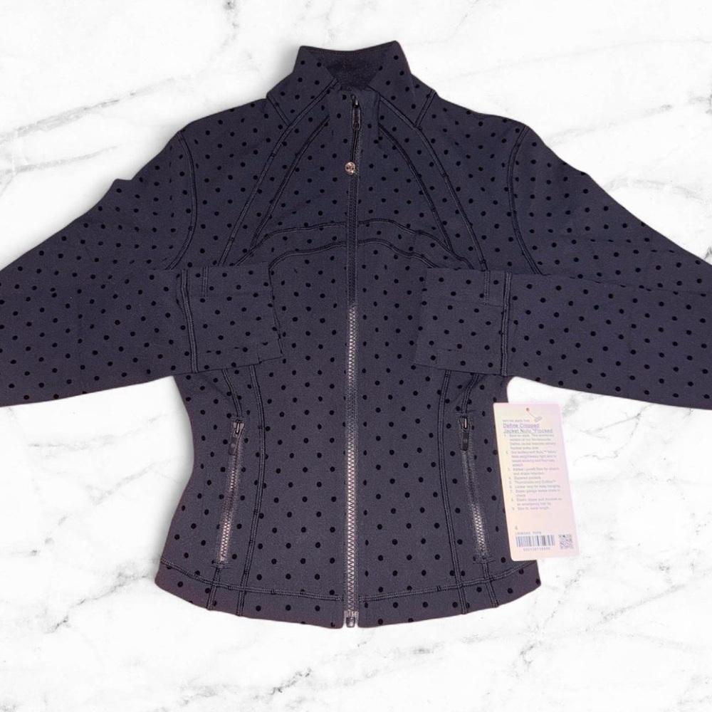 NWT lululemon Define Cropped Jacket Nulu *Flocked Size 4 (Polka Flock)